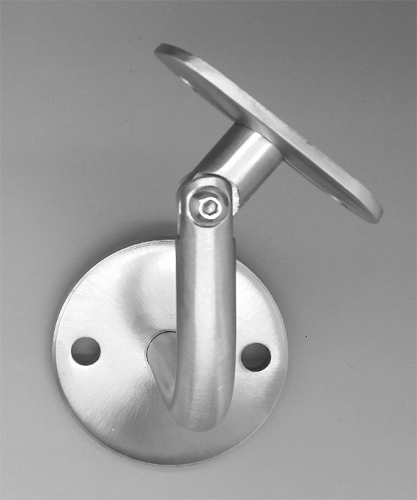 Handlaufkonsole Handlaufhalter gerade,verstellbar mit Gewinde D=75 mm,Edelstahl